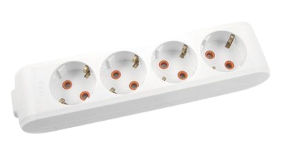 Bloc 4 prize cu impamintare Multi- Let Viko by Panasonic. Alb